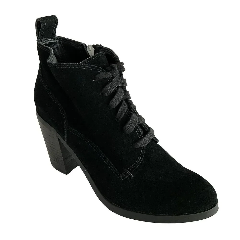 Dolce Vita Suede Sabrina Bootie Lace-up Oxford Block Heel 8